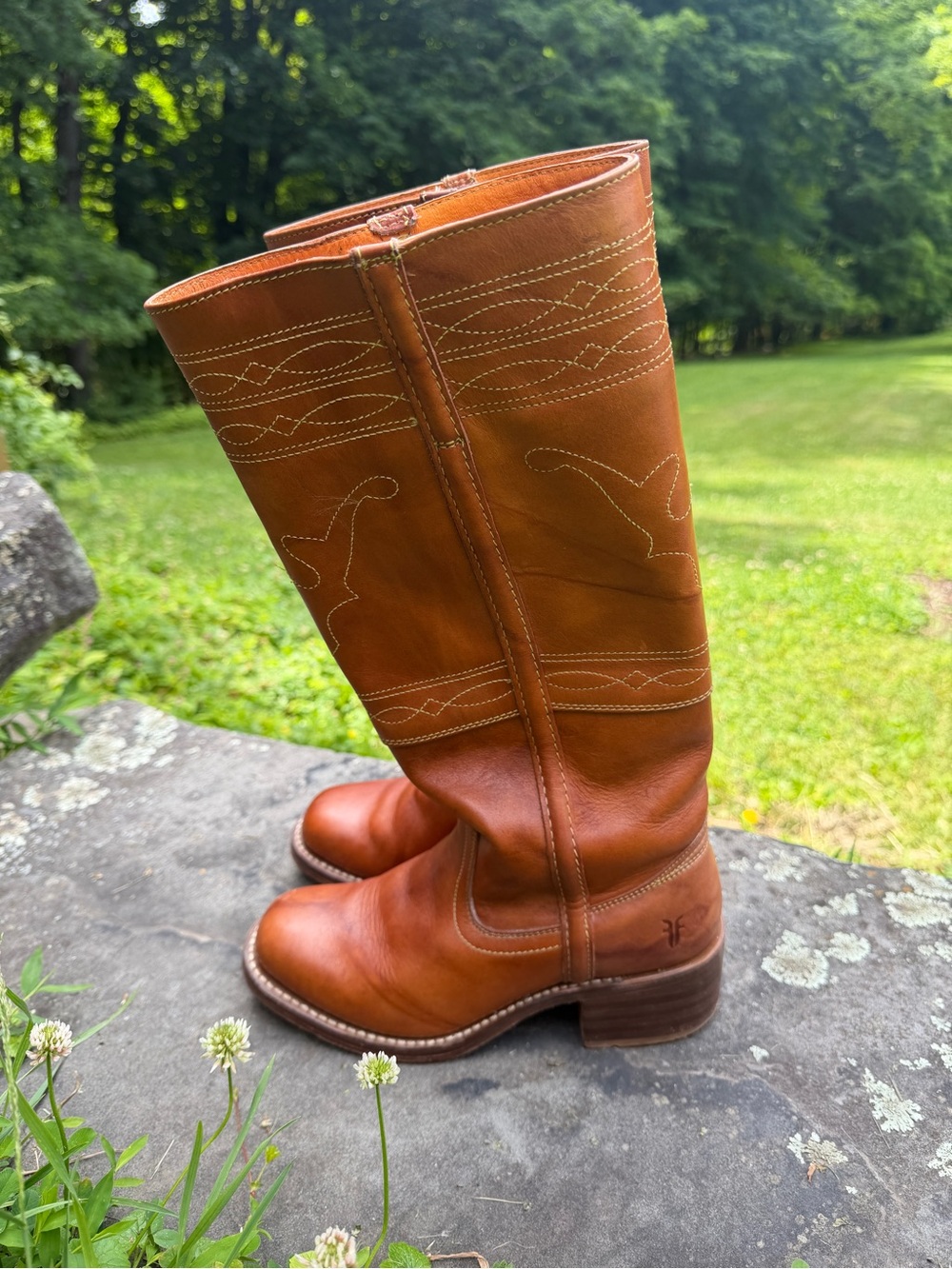 VINTAGE Frye stitched campus boots - Picture 2 of 6